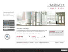 Tablet Screenshot of hartmann-ingenieure.de